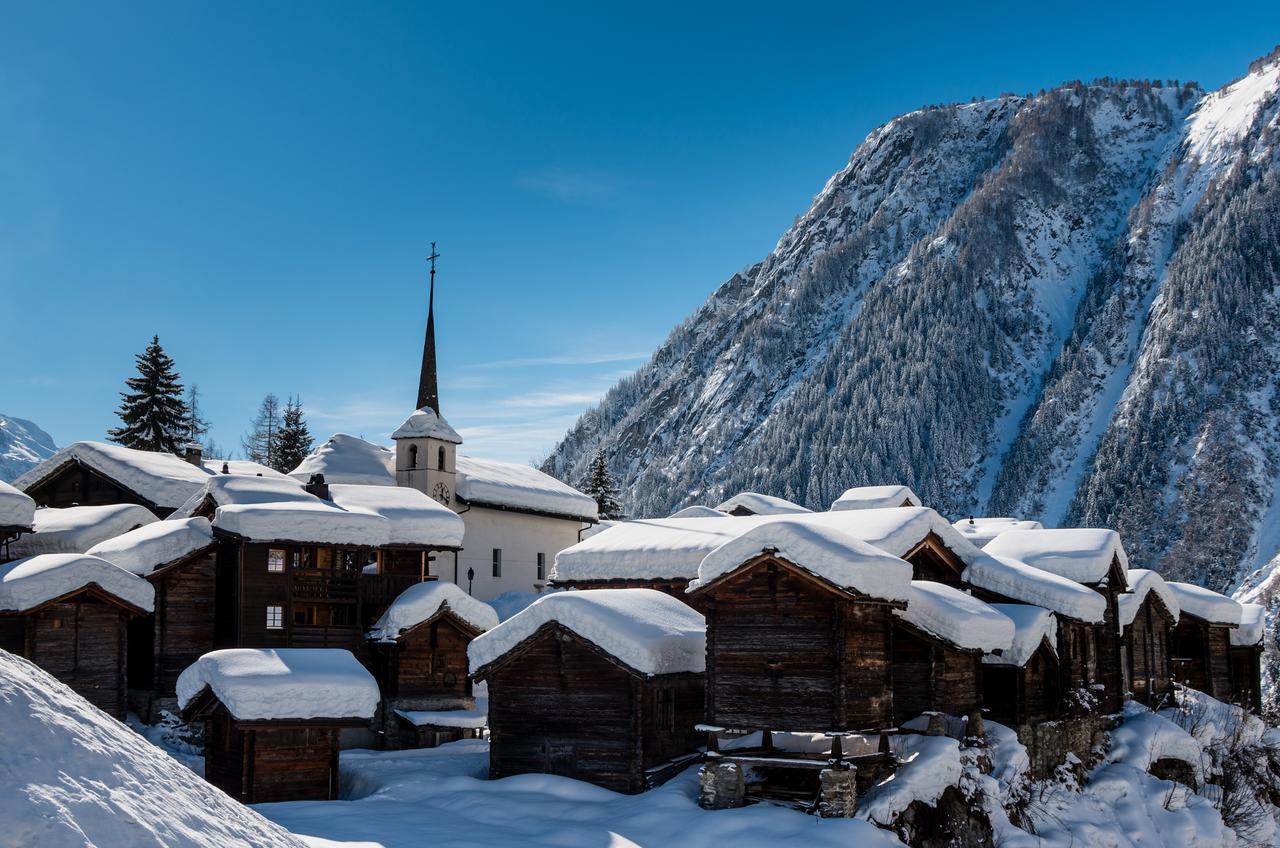 Appartamento Bergquell Haus D Blatten bei Naters Esterno foto